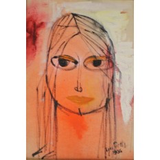 Tia (Ernestina) PELTZ (1923-1999) -  Portret de tanara (1966)